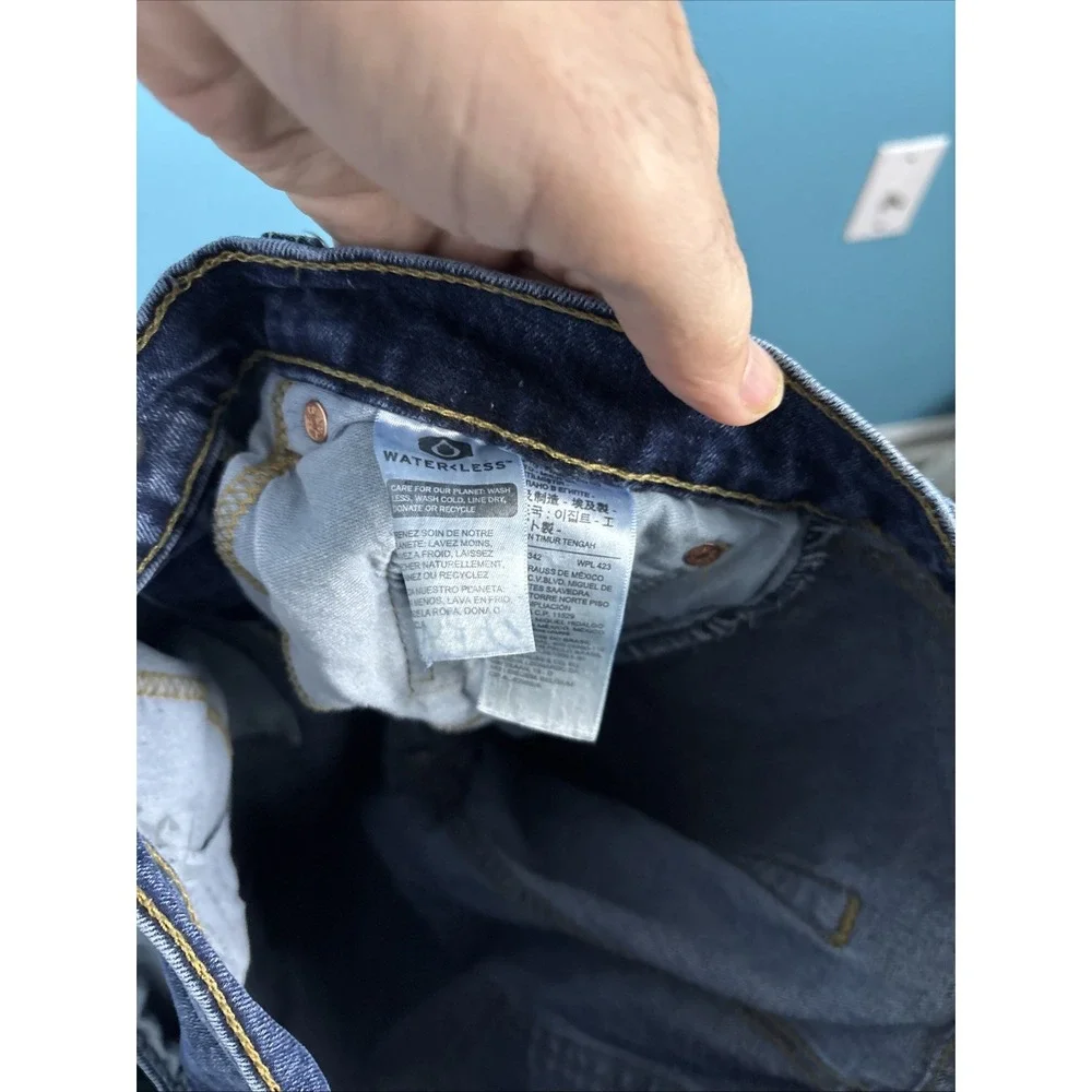 Levis Jeans Mens 32x36 Blue 527 Bootcut Western Cowboy Denim Dark Cotton